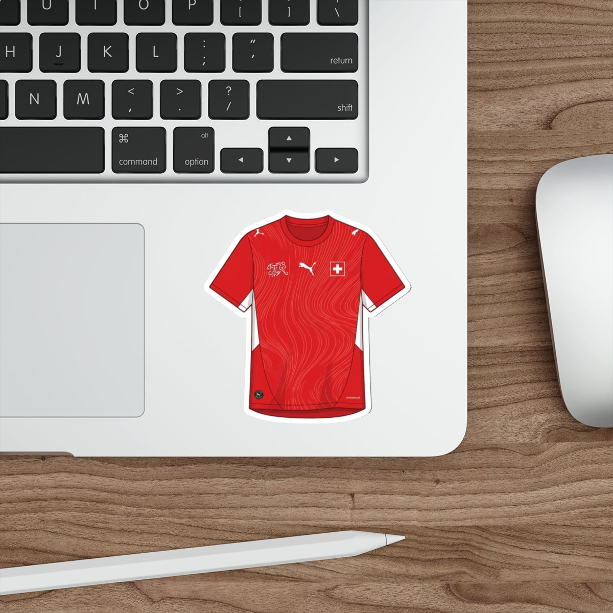 Switzerland 2026 Home Kit Die-Cut Sticker – Swiss Soccer Vinyl Decal