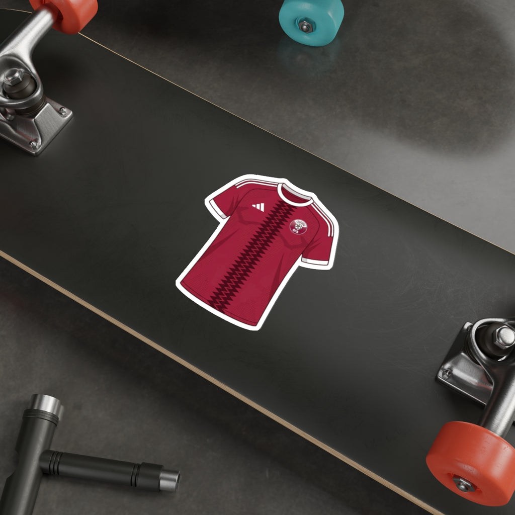 Qatar 2026 Home Kit Die-Cut Sticker – Football Vinyl Decal