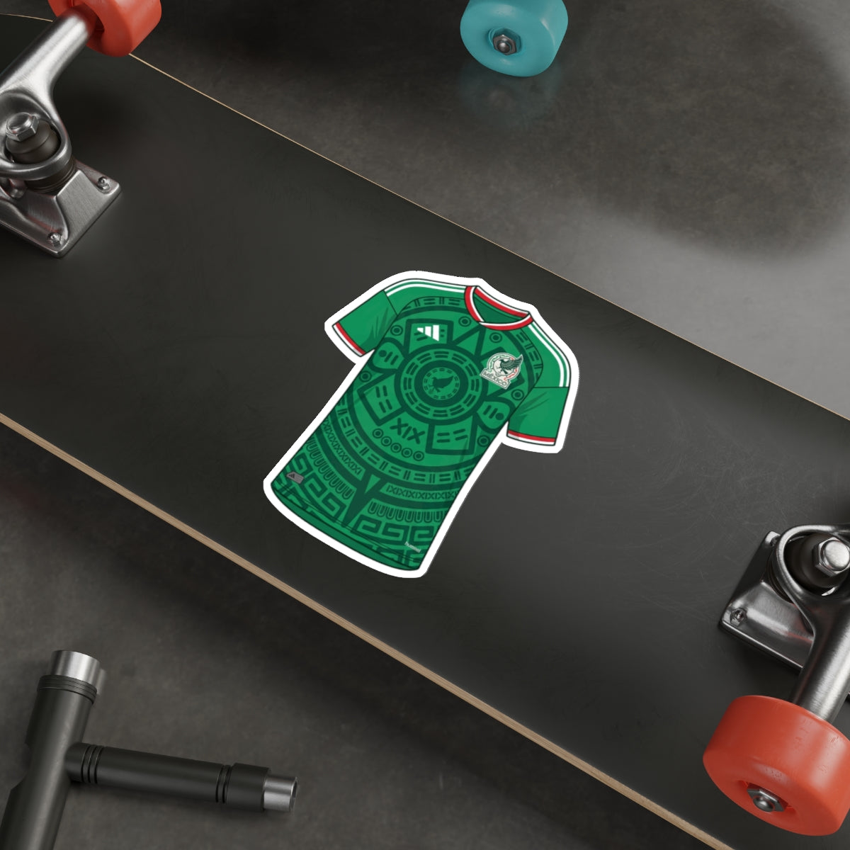 Mexico 2026 Home Kit Die-Cut Sticker – Aztec Design Football Decal