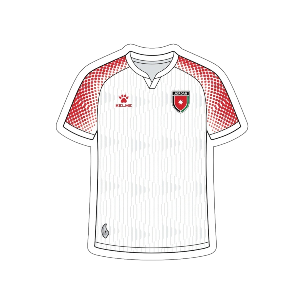 Jordan 2026 Home Kit Die-Cut Sticker – National Football Vinyl Decal