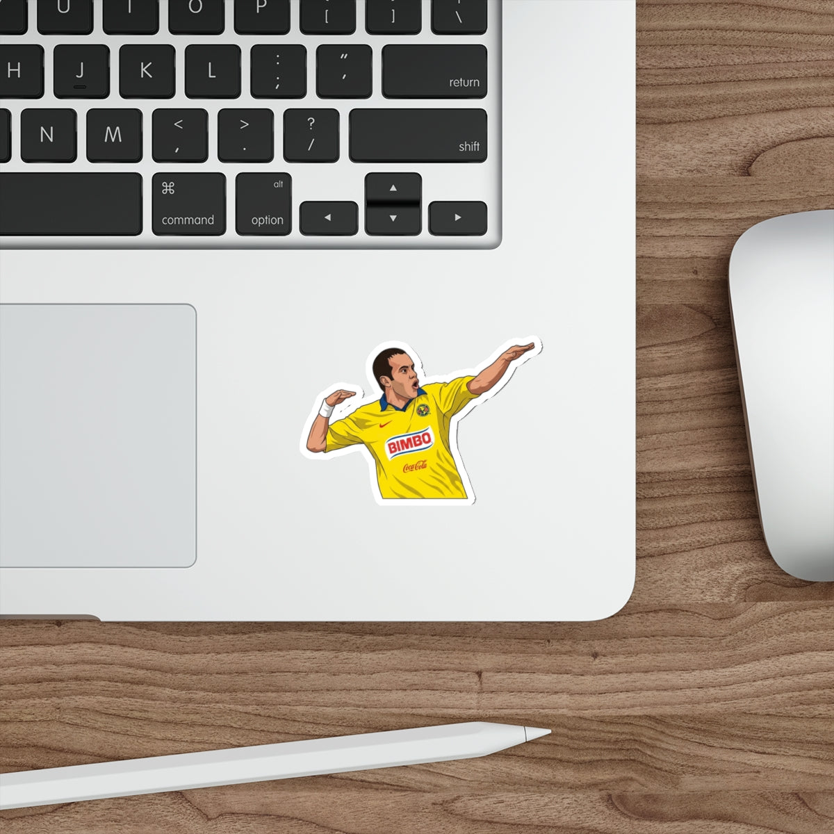 Retro Club América Cuauhtémoc Blanco Jersey Poster