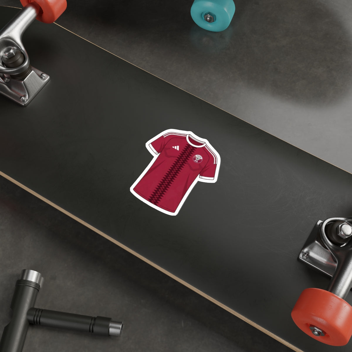 Qatar 2026 Home Kit Die-Cut Sticker – Football Vinyl Decal