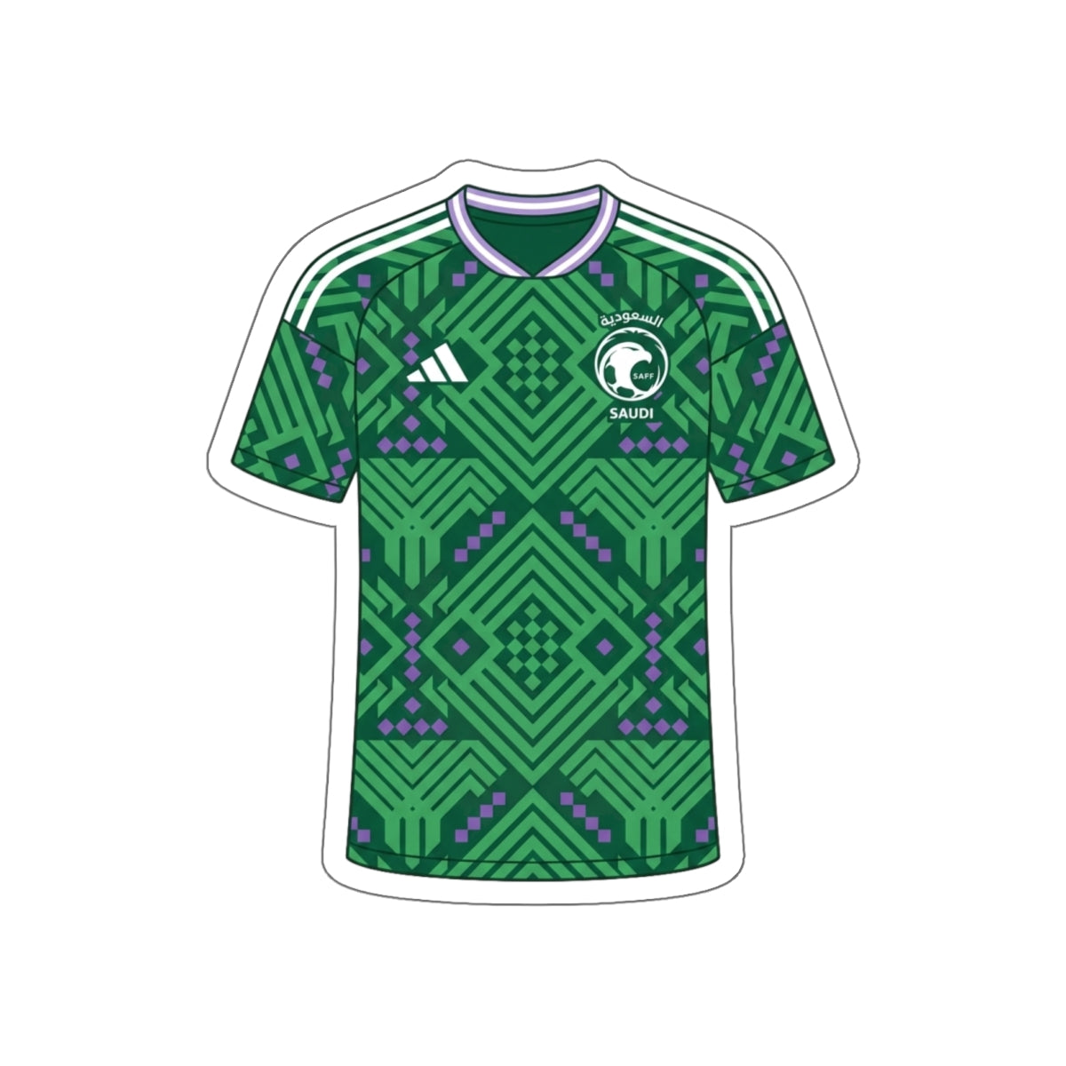 Saudi Arabia 2026 Home Kit Die-Cut Sticker – Football Vinyl Decal
