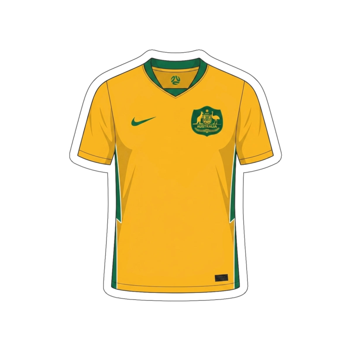Australia 2026 Home Kit Die-Cut Sticker – Soccer Vinyl Decal