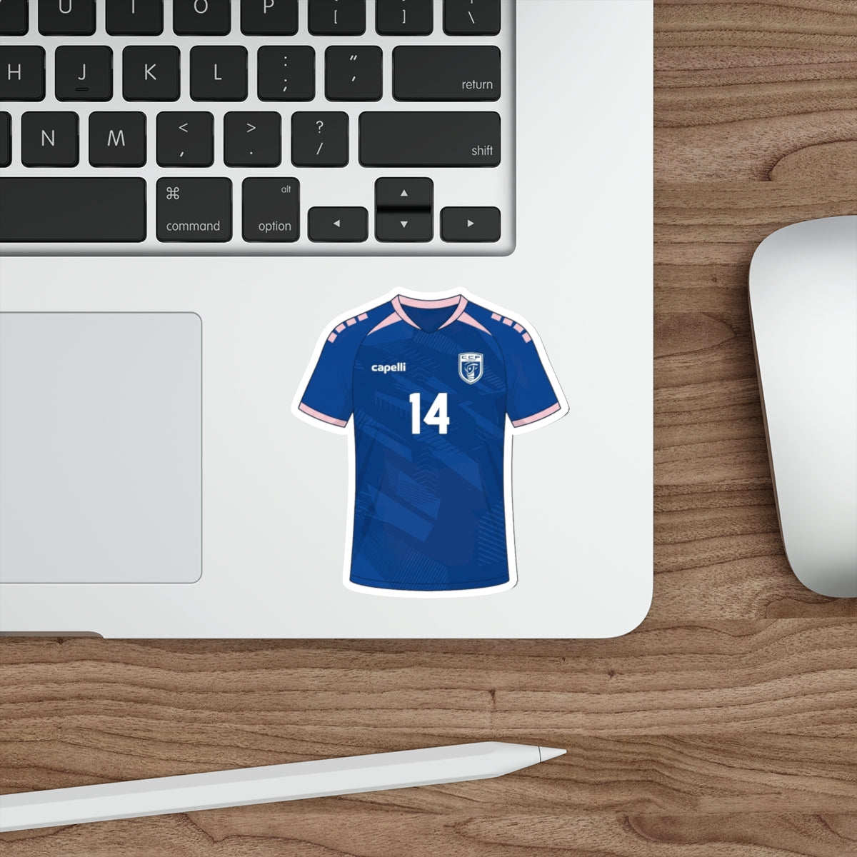 Cape Verde 2026 Home Kit Die-Cut Sticker – Blue Sharks Football Vinyl Decal