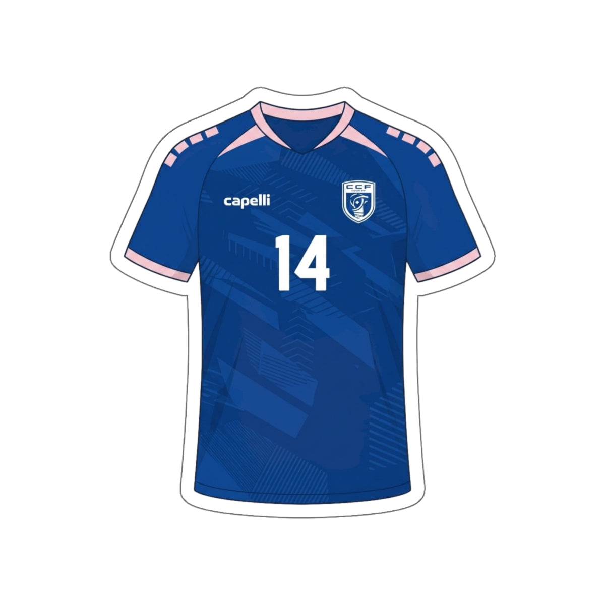 Cape Verde 2026 Home Kit Die-Cut Sticker – Blue Sharks Football Vinyl Decal