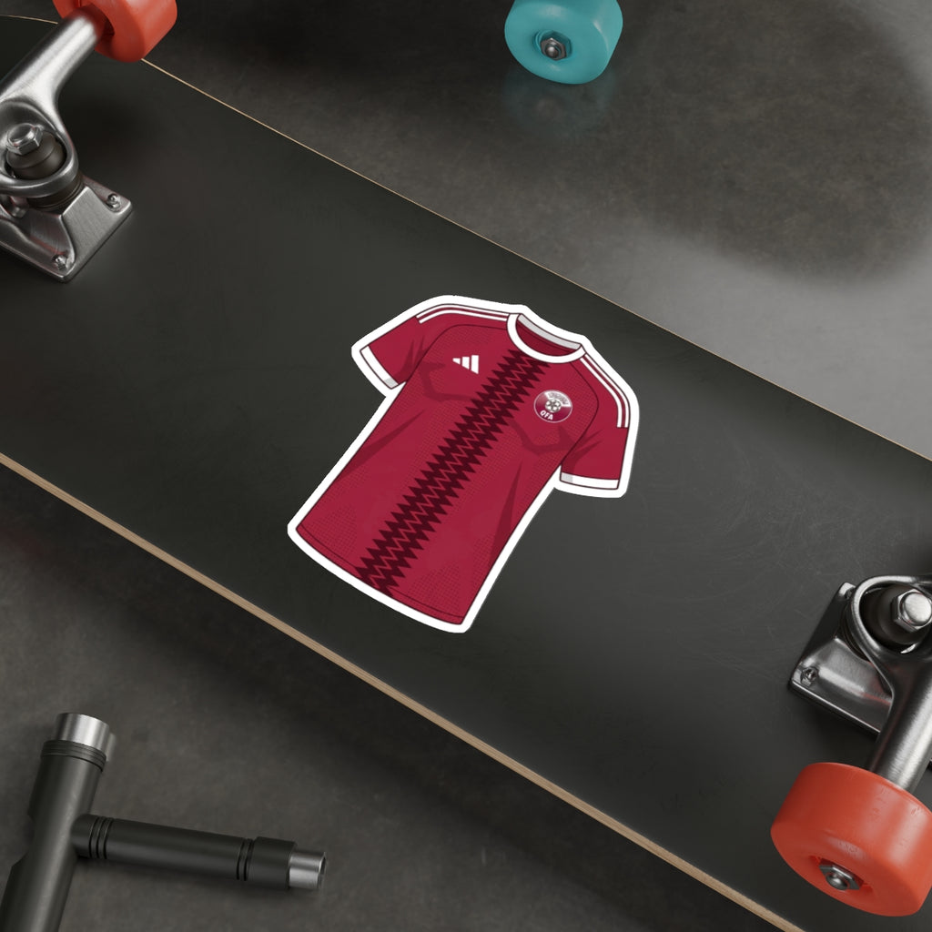 Qatar 2026 Home Kit Die-Cut Sticker – Football Vinyl Decal