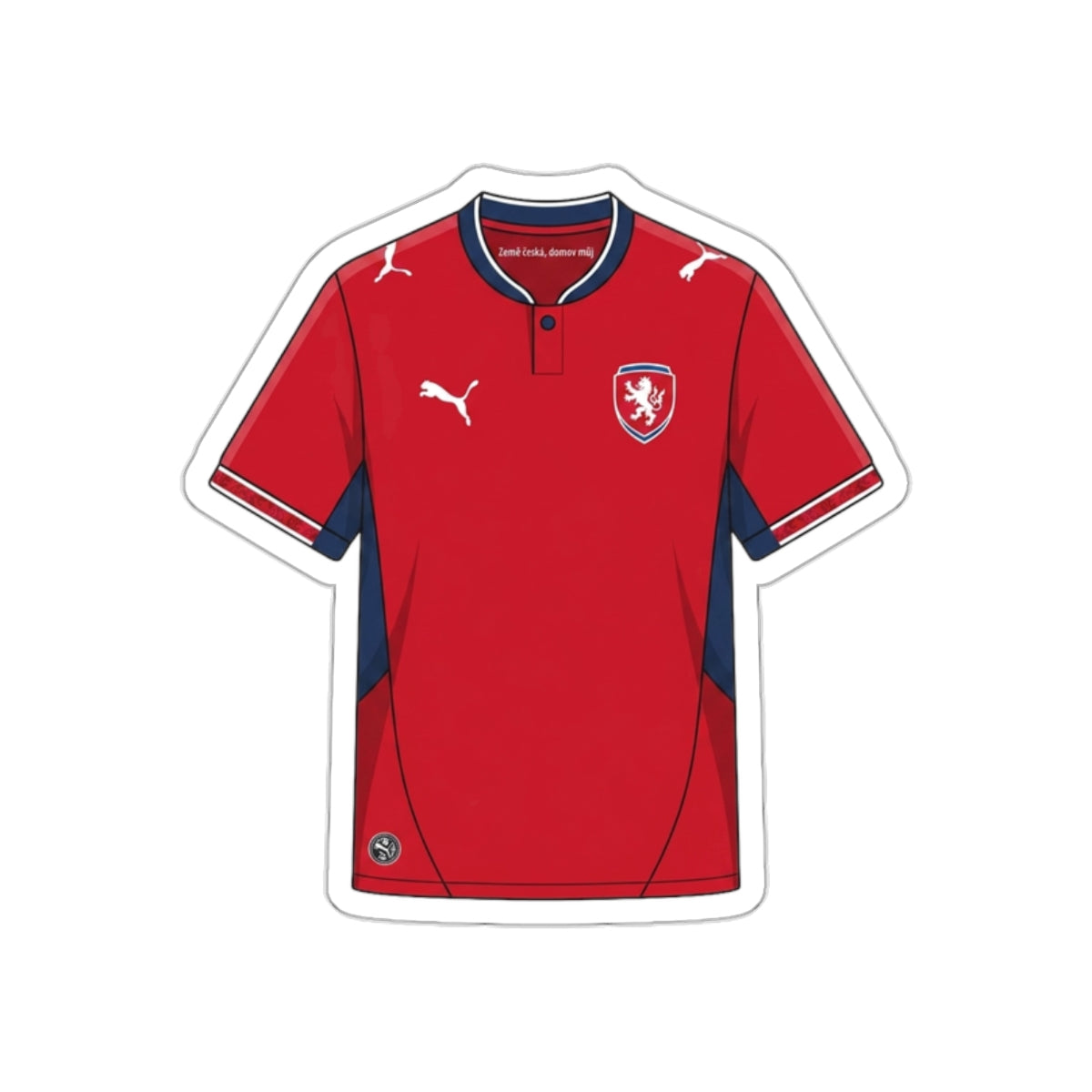 Czech Republic 2024 Home Kit Die-Cut Sticker – Czechia Football Decal