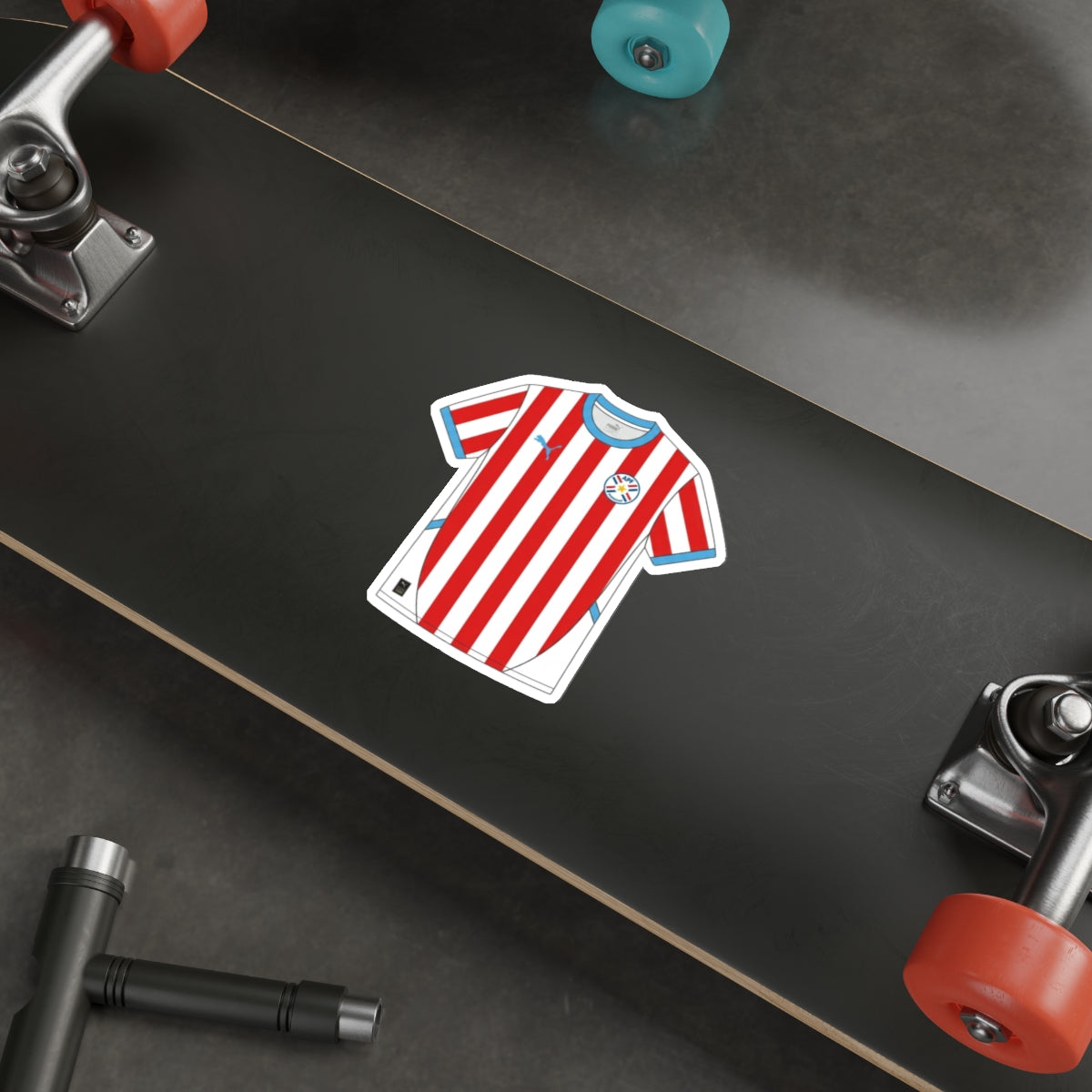 Paraguay Home Kit Die-Cut Sticker – Football Vinyl Decal