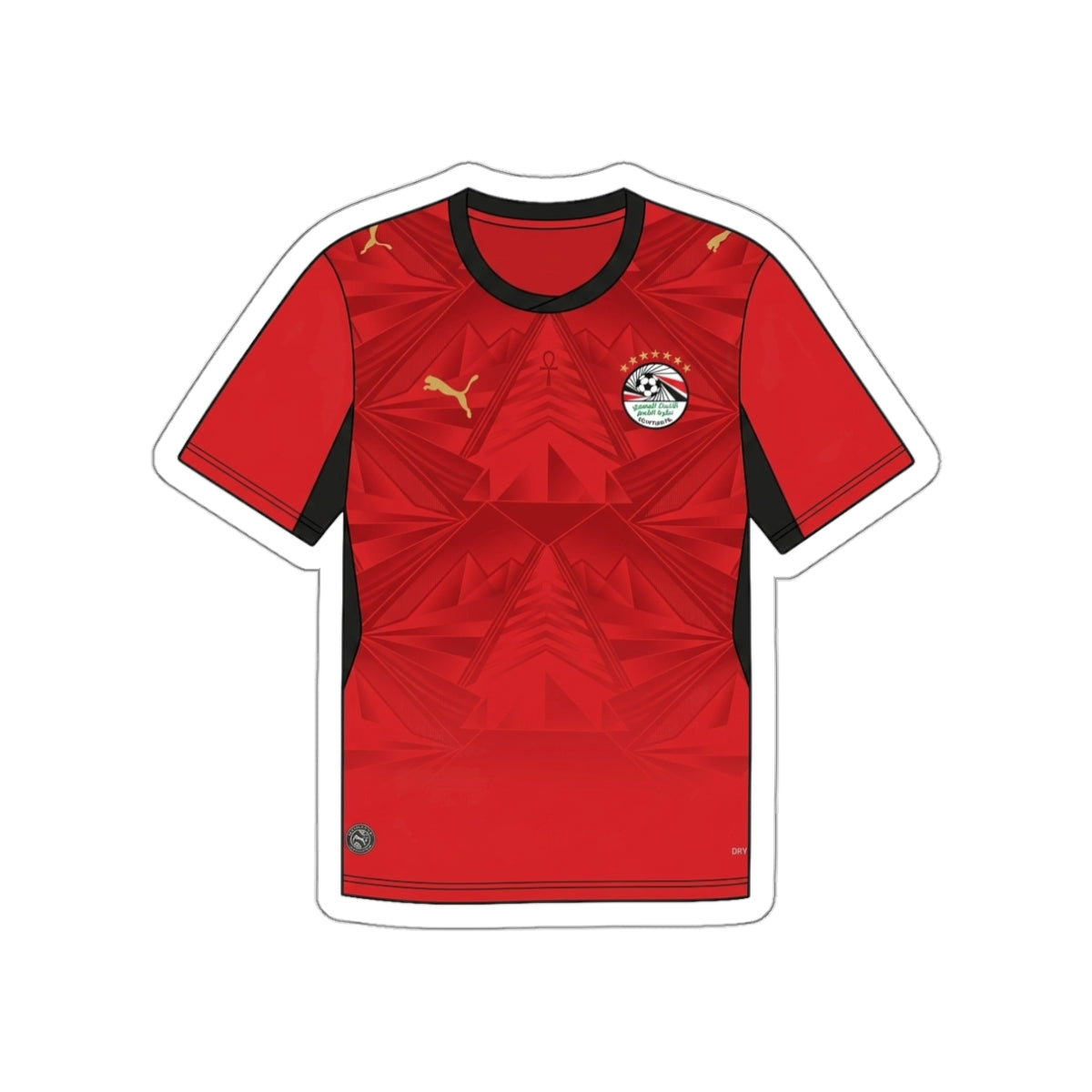 Egypt 2026 Home Kit Die-Cut Sticker – Football Vinyl Decal
