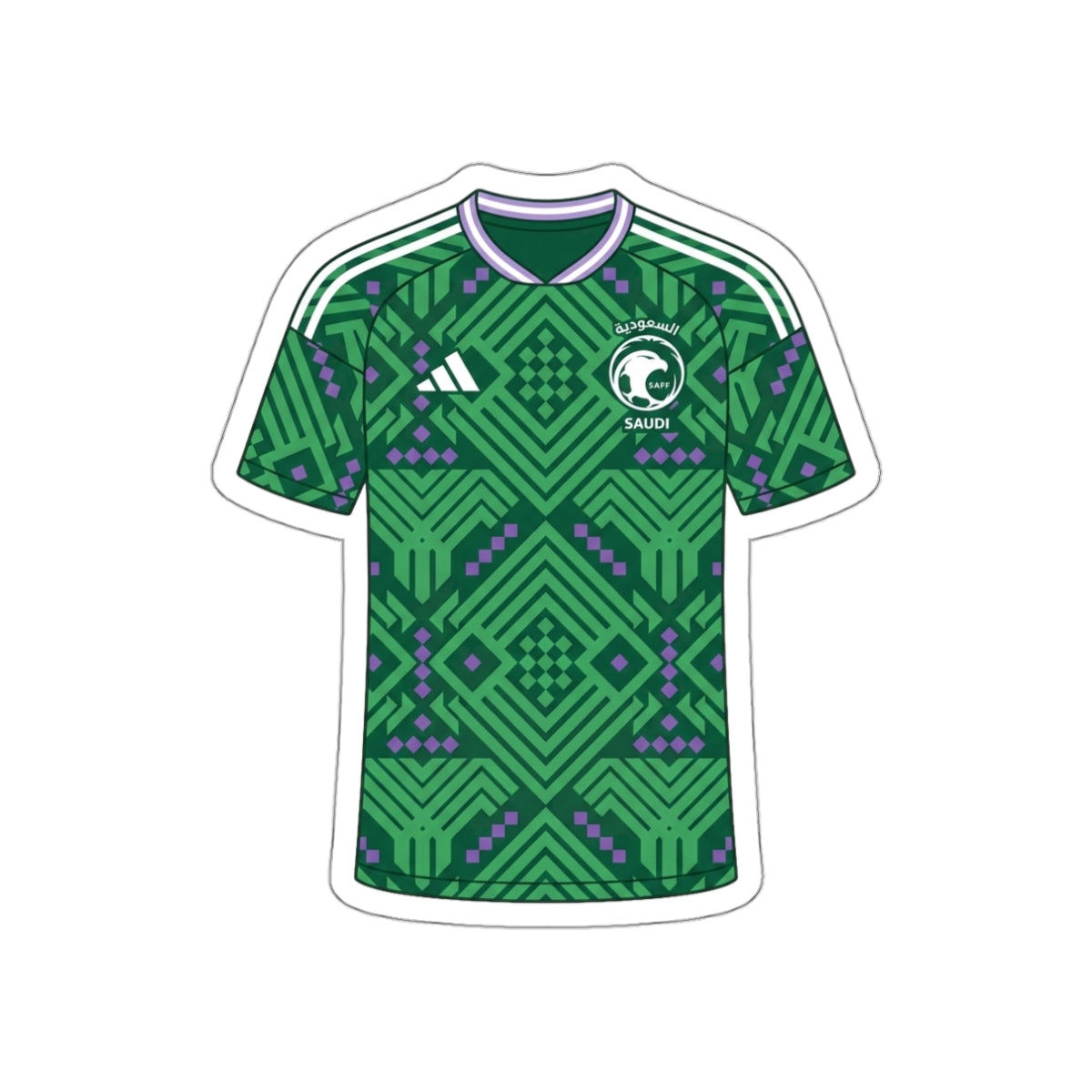 Saudi Arabia 2026 Home Kit Die-Cut Sticker – Football Vinyl Decal