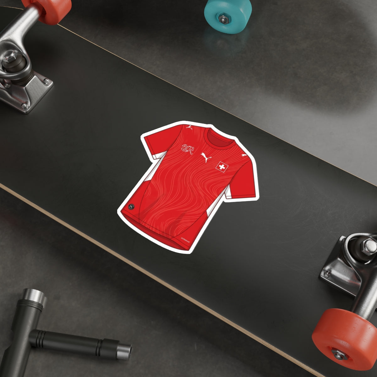 Switzerland 2026 Home Kit Die-Cut Sticker – Swiss Soccer Vinyl Decal