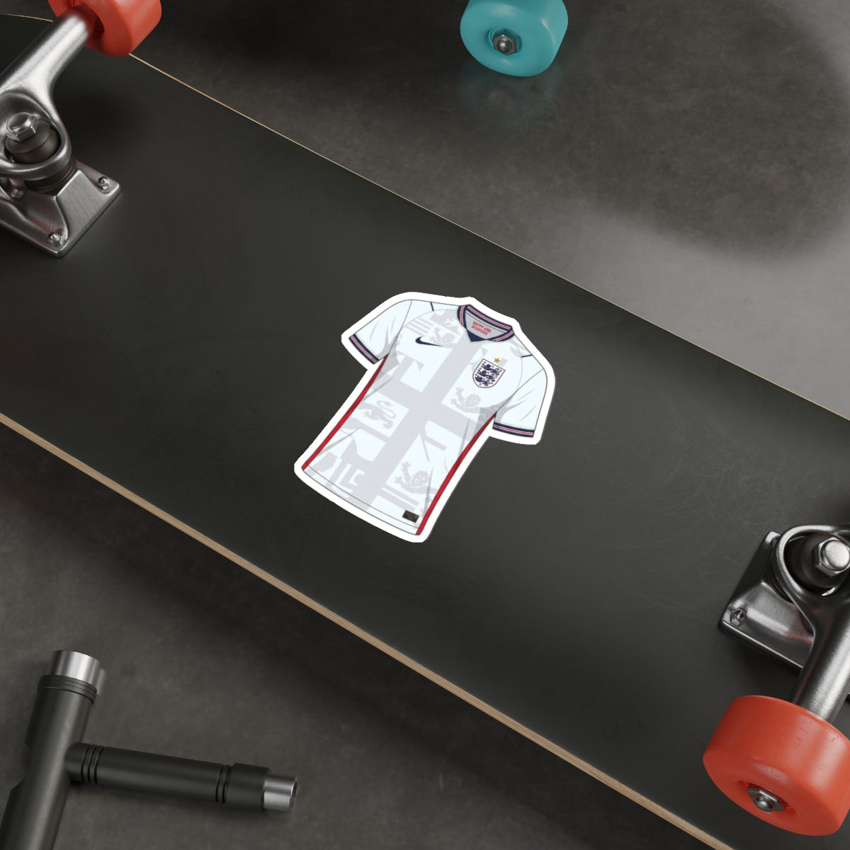 England 2026 Home Kit Die-Cut Sticker – Football Soccer Vinyl Decal