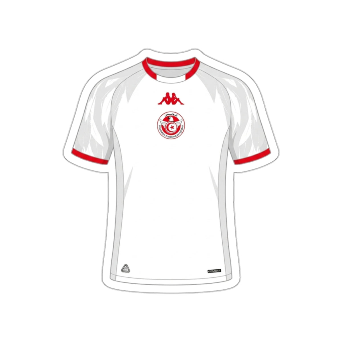 Tunisia 2026 Home Kit Die-Cut Sticker – Football Vinyl Decal