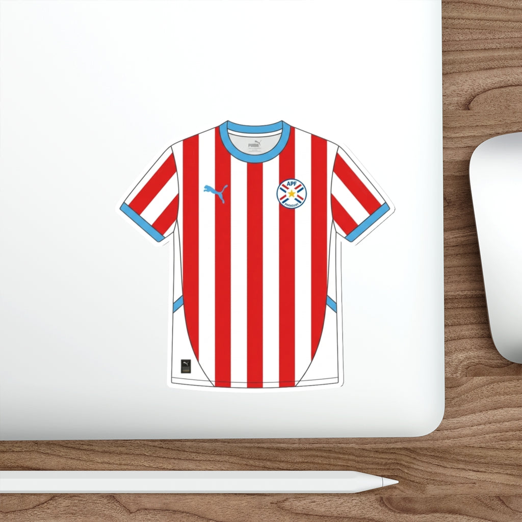 Paraguay Home Kit Die-Cut Sticker – Football Vinyl Decal