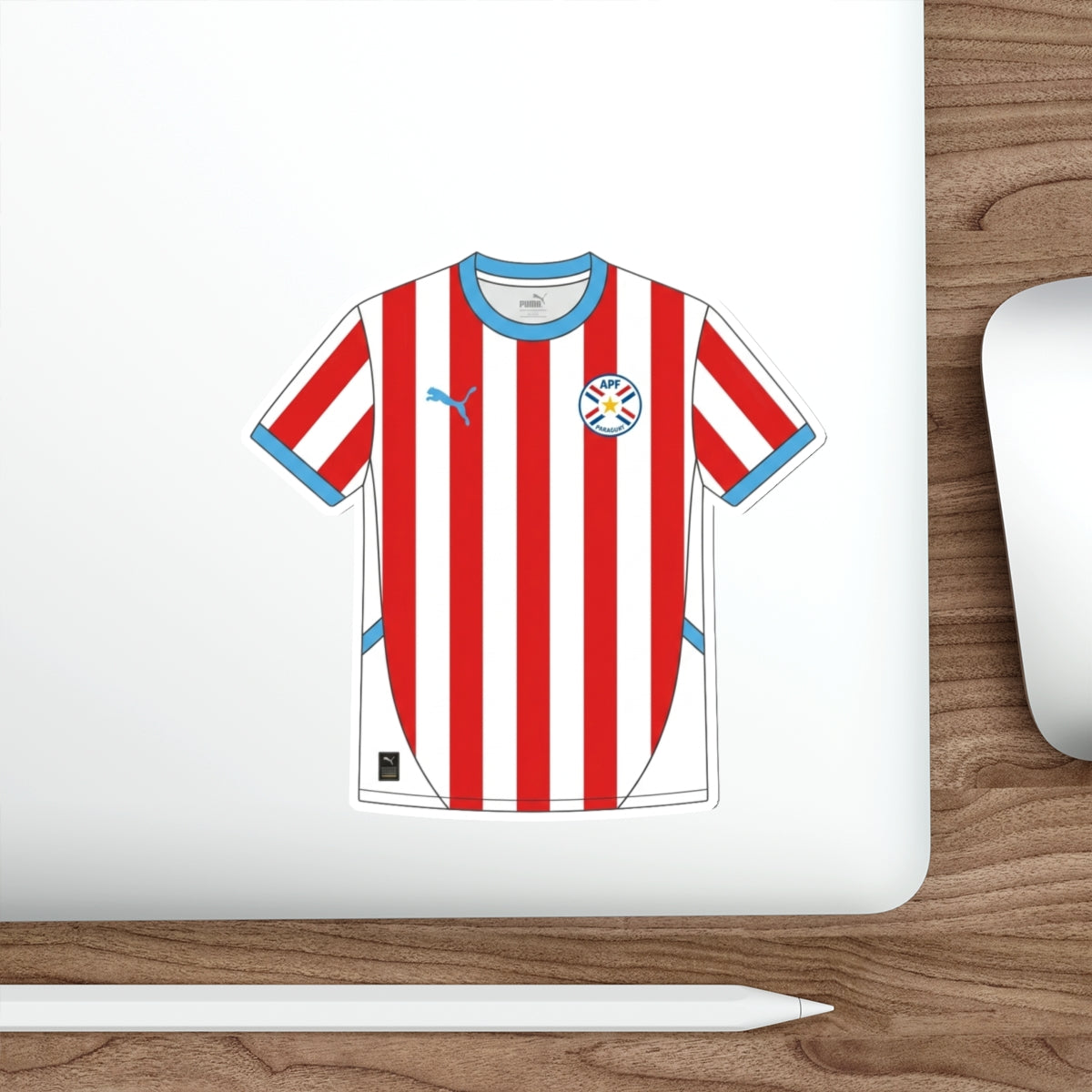 Paraguay Home Kit Die-Cut Sticker – Football Vinyl Decal