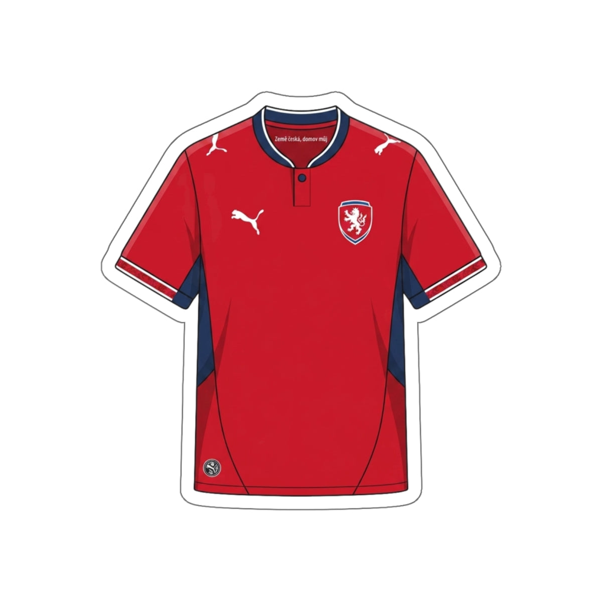 Czech Republic 2024 Home Kit Die-Cut Sticker – Czechia Football Decal