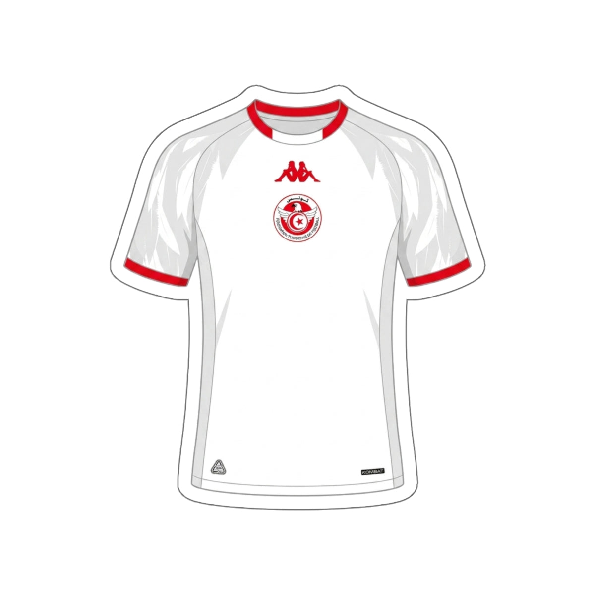 Tunisia 2026 Home Kit Die-Cut Sticker – Football Vinyl Decal