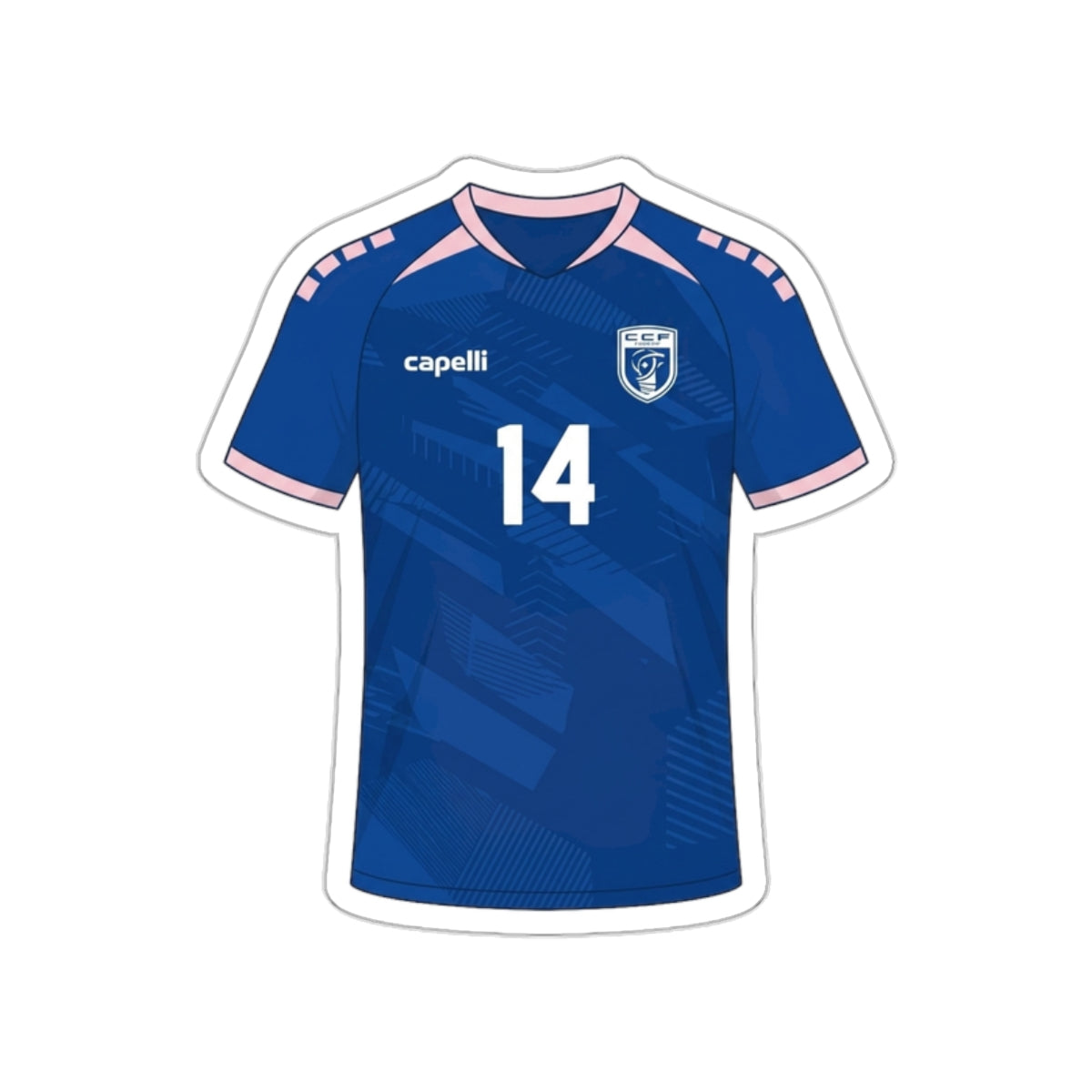 Cape Verde 2026 Home Kit Die-Cut Sticker – Blue Sharks Football Vinyl Decal