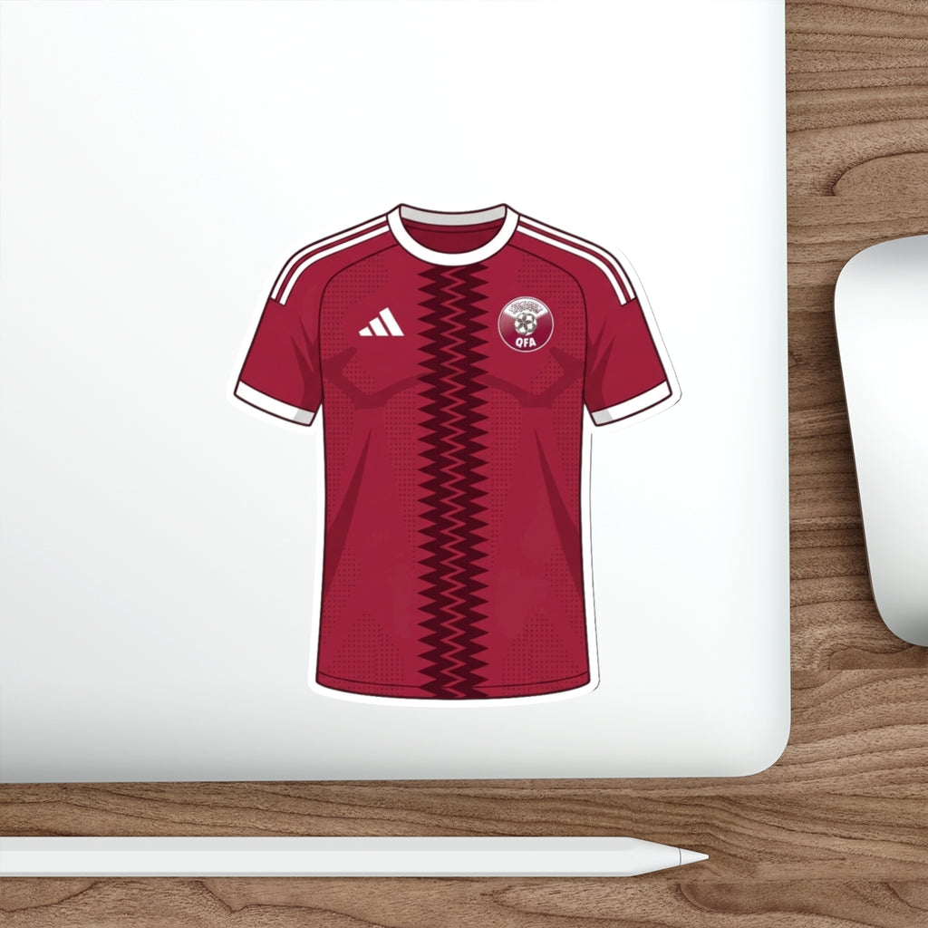 Qatar 2026 Home Kit Die-Cut Sticker – Football Vinyl Decal
