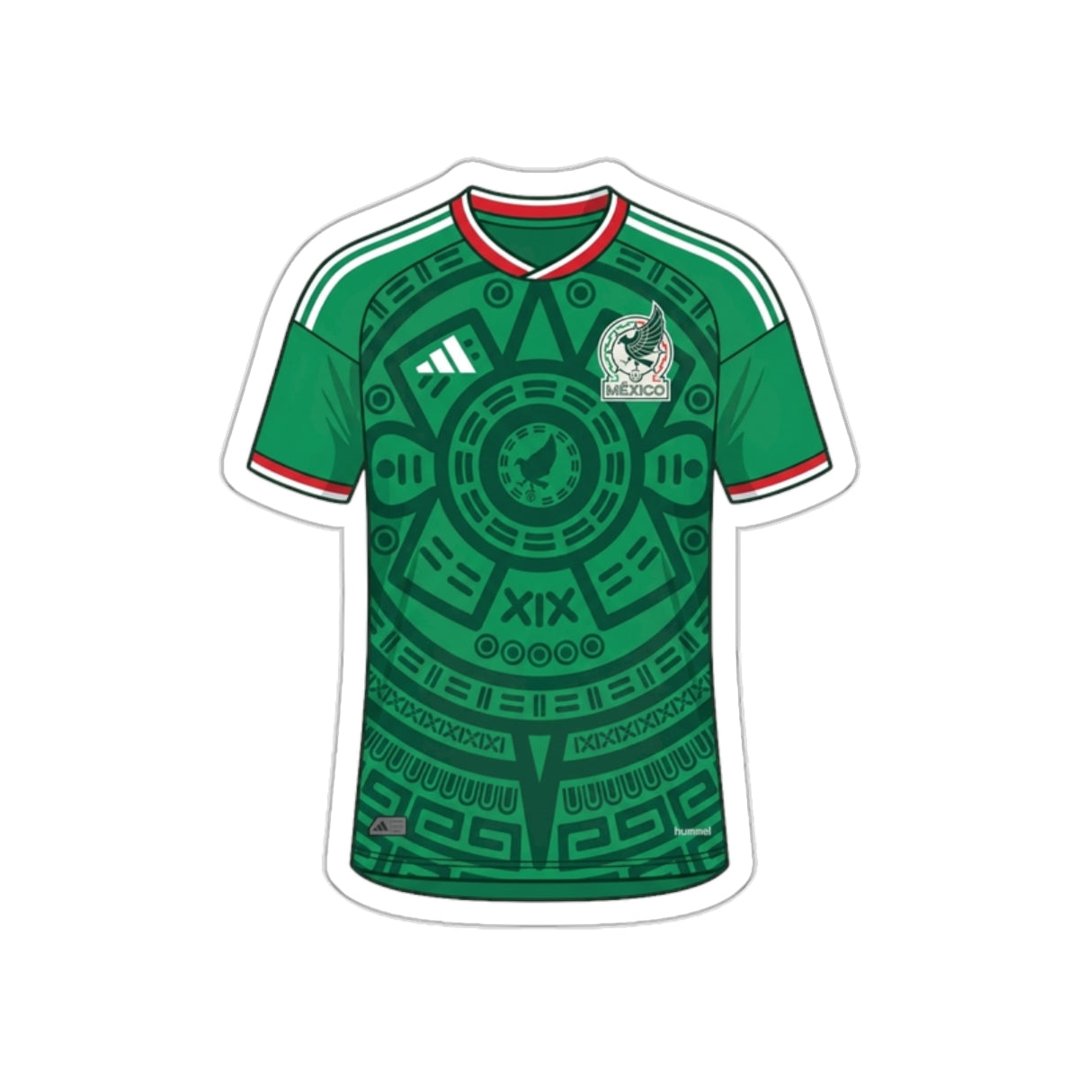 Mexico 2026 Home Kit Die-Cut Sticker – Aztec Design Football Decal
