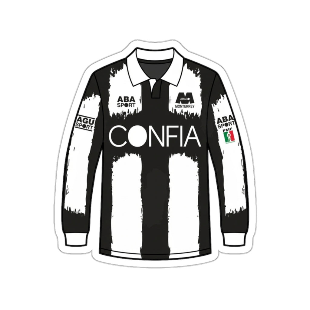 Monterrey 1994-97 Away Jersey Die-Cut Sticker — Retro 90s Rayados Football Kit