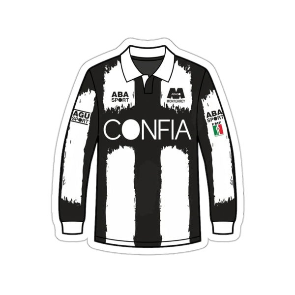 Monterrey 1994-97 Away Jersey Die-Cut Sticker — Retro 90s Rayados Football Kit