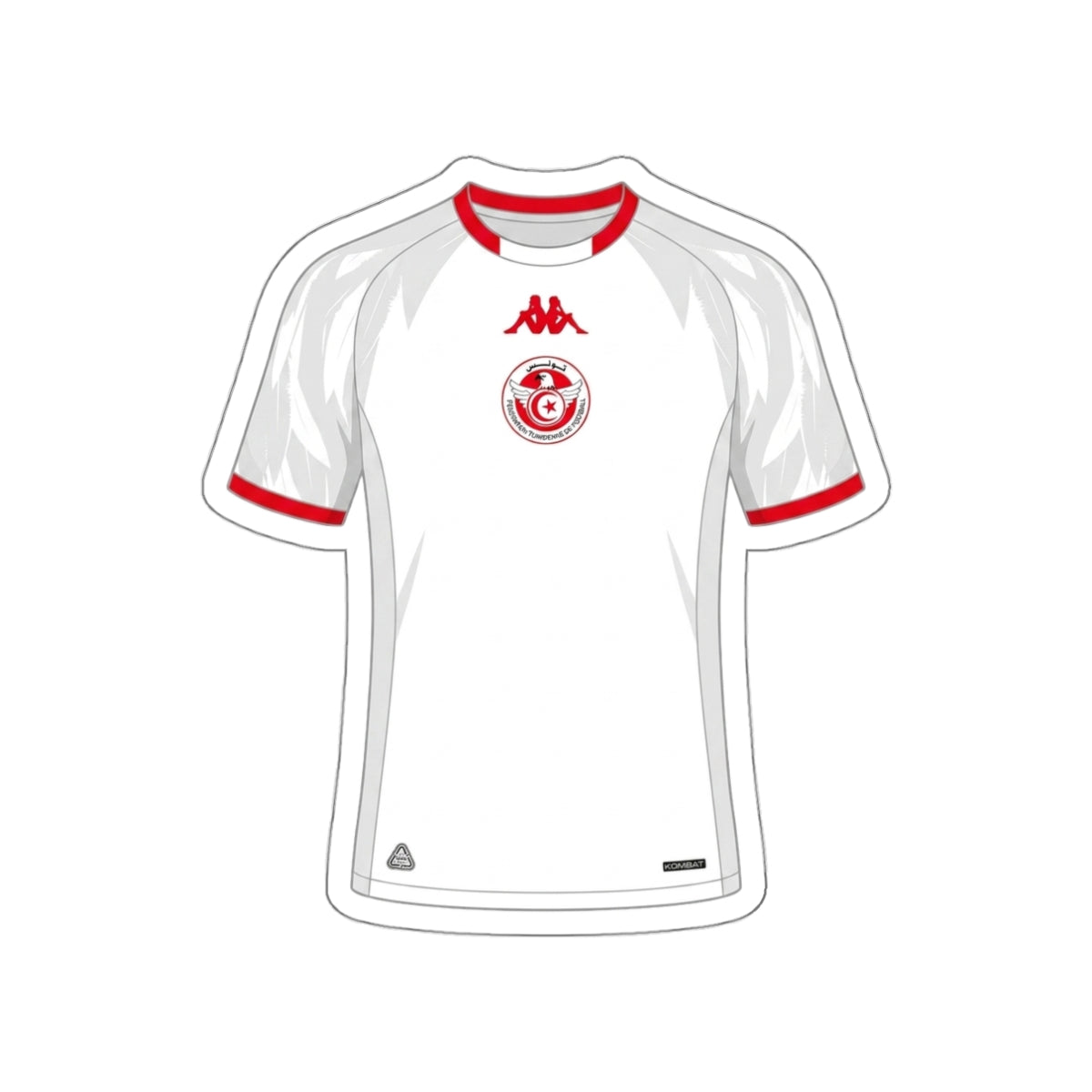 Tunisia 2026 Home Kit Die-Cut Sticker – Football Vinyl Decal