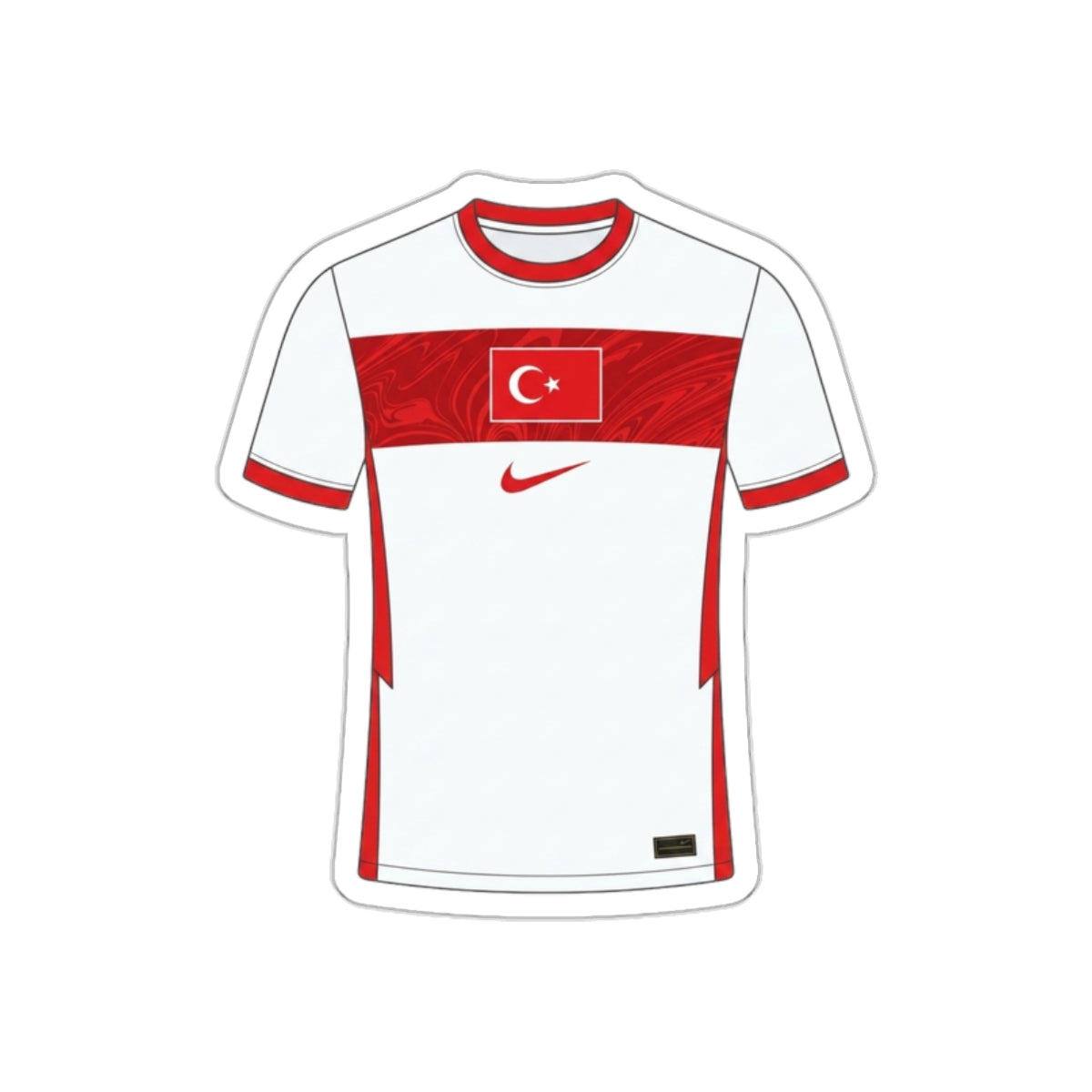 Turkey 2024 Home Kit Die-Cut Sticker – Football Vinyl Decal