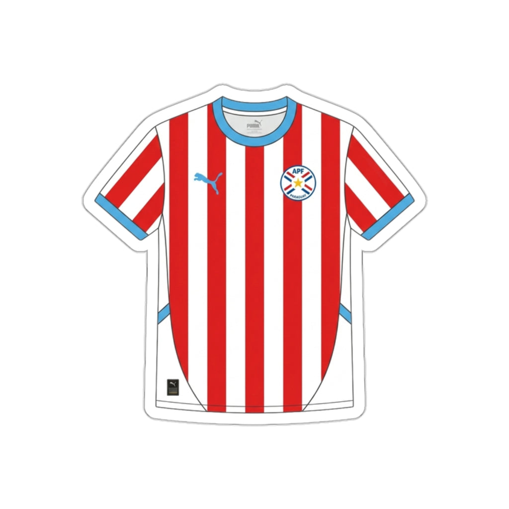 Paraguay Home Kit Die-Cut Sticker – Football Vinyl Decal