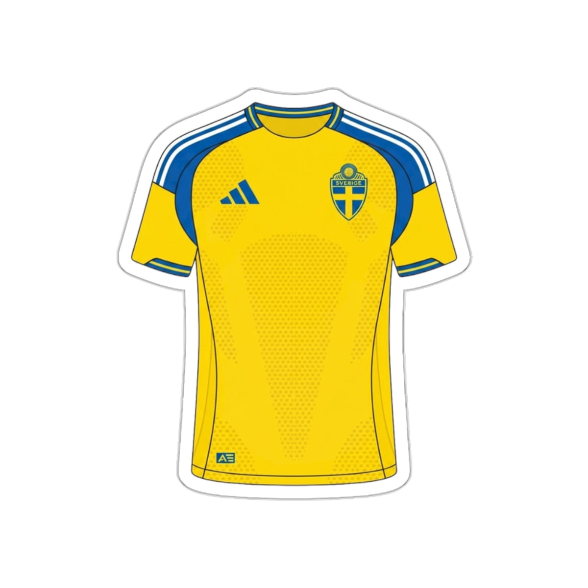 Sweden 2026 Home Kit Die-Cut Sticker – Football Vinyl Decal