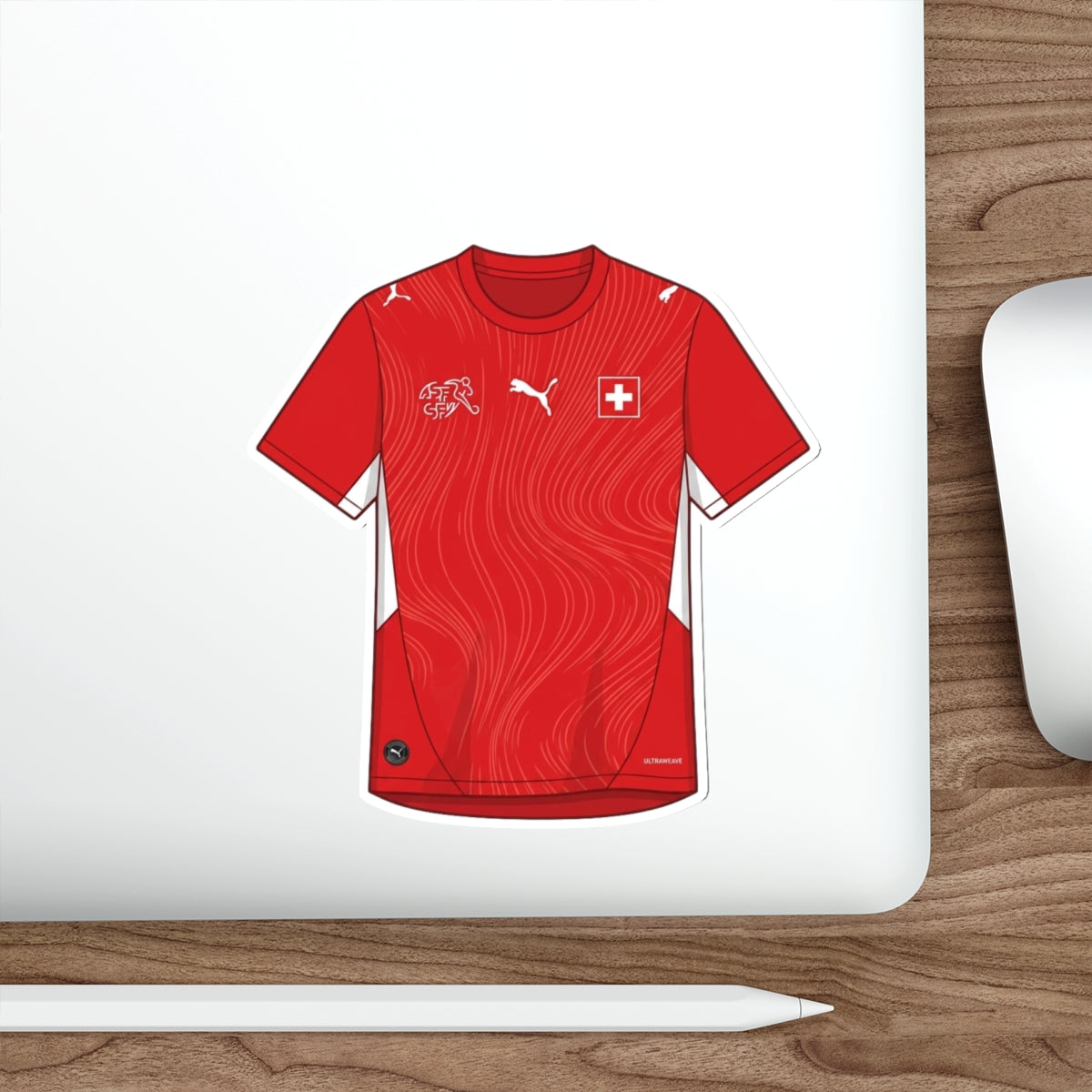 Switzerland 2026 Home Kit Die-Cut Sticker – Swiss Soccer Vinyl Decal