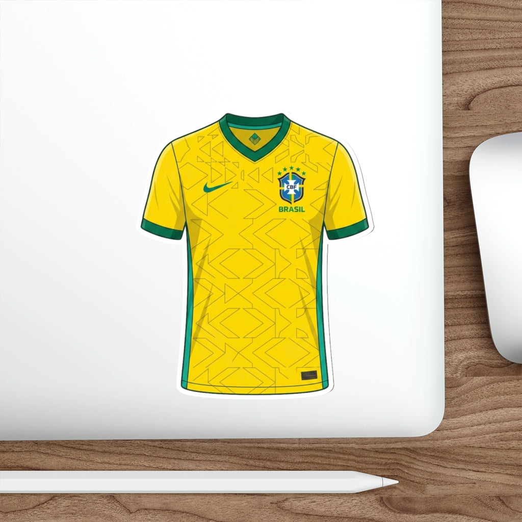 Brazil 2026 Home Kit Die-Cut Sticker – Football Vinyl Decal