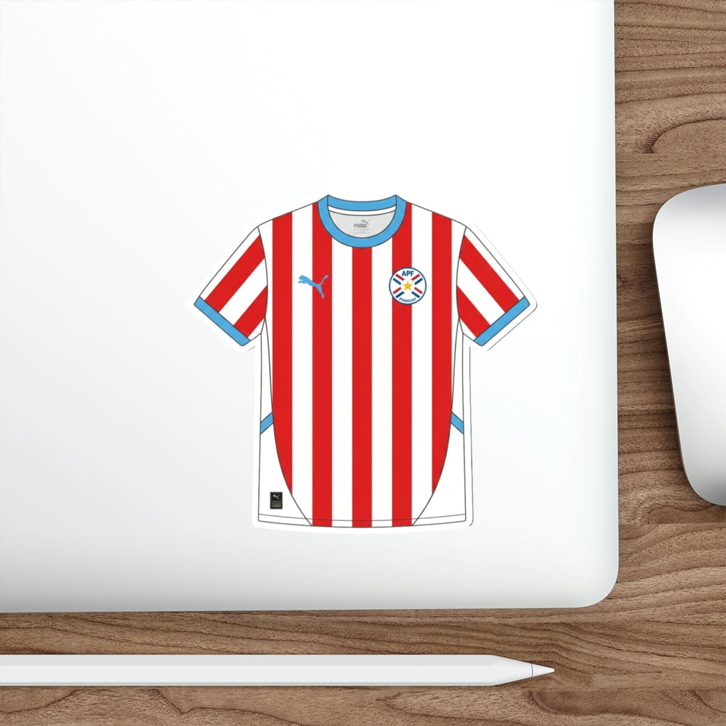 Paraguay Home Kit Die-Cut Sticker – Football Vinyl Decal