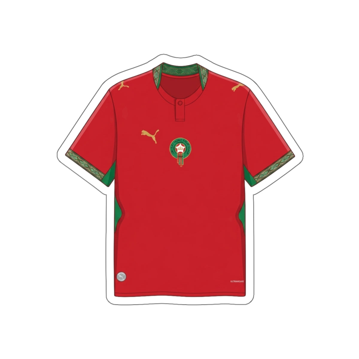 Morocco 2026 Home Kit Die-Cut Sticker – Football Vinyl Decal