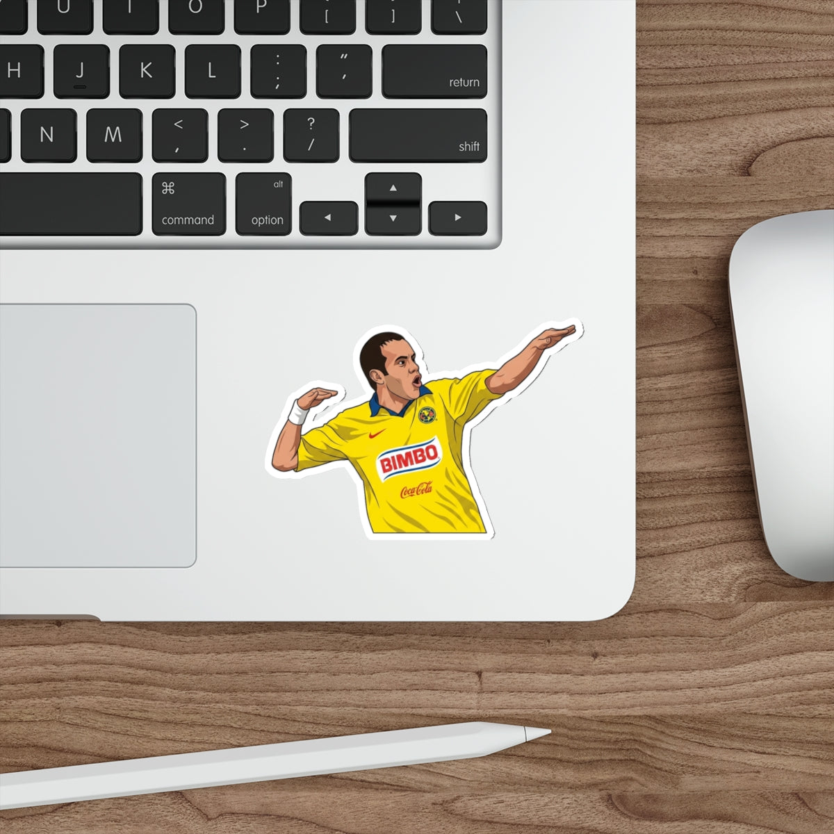 Retro Club América Cuauhtémoc Blanco Jersey Poster
