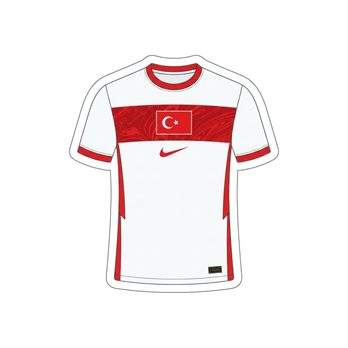 Turkey 2024 Home Kit Die-Cut Sticker – Football Vinyl Decal
