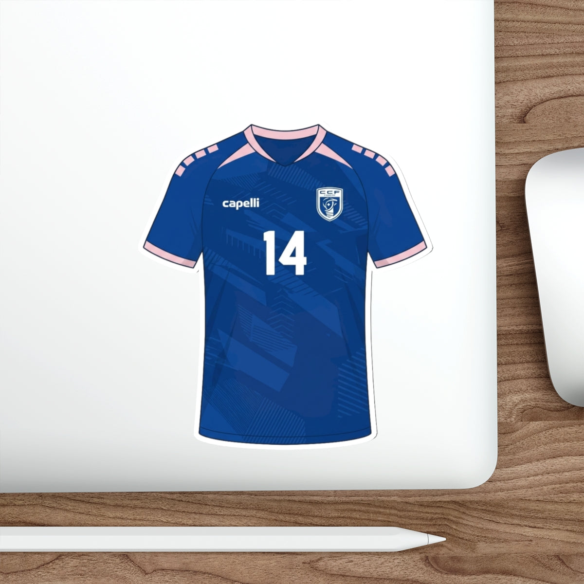 Cape Verde 2026 Home Kit Die-Cut Sticker – Blue Sharks Football Vinyl Decal