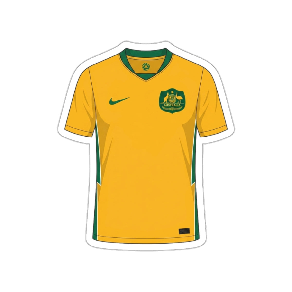 Australia 2026 Home Kit Die-Cut Sticker – Soccer Vinyl Decal
