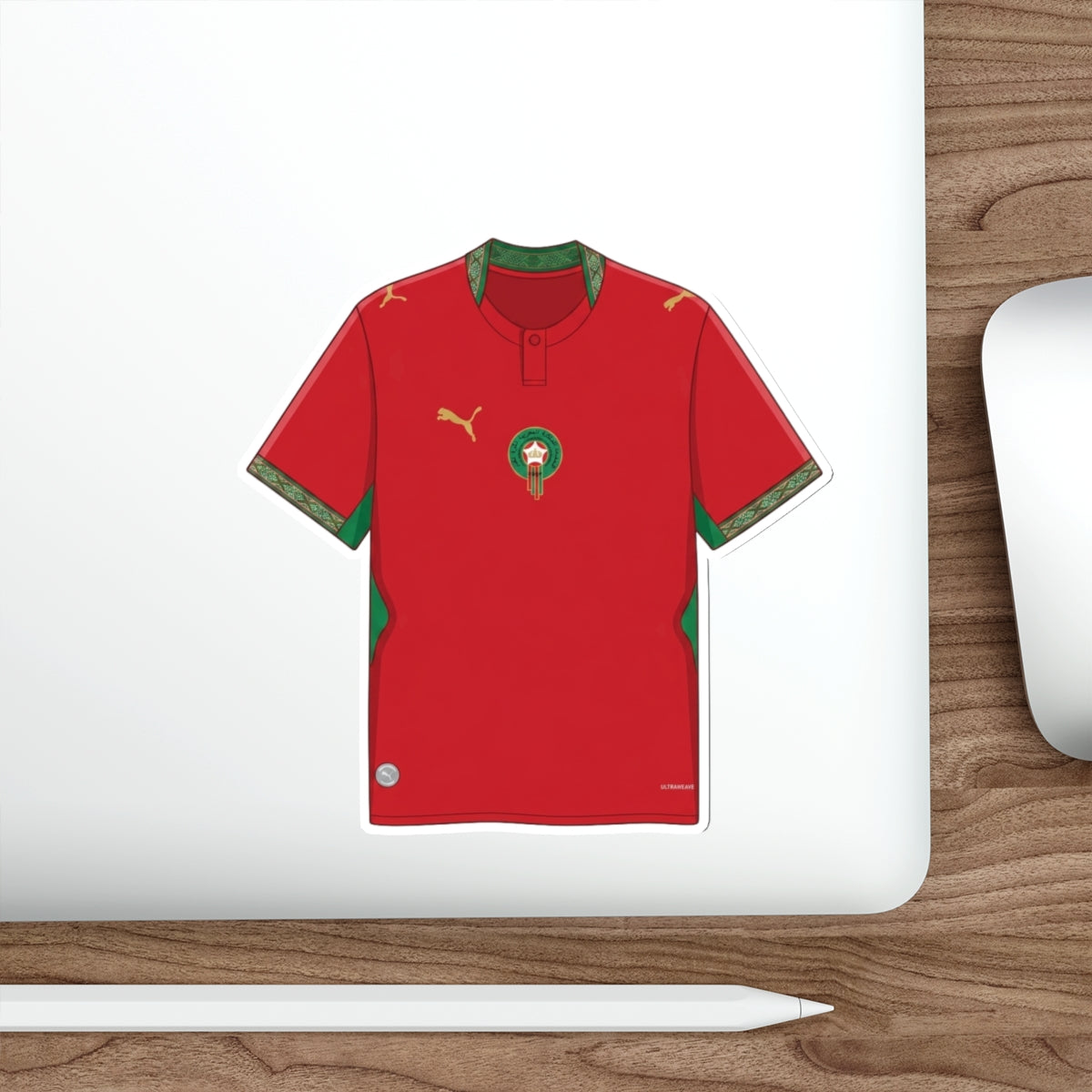 Morocco 2026 Home Kit Die-Cut Sticker – Football Vinyl Decal