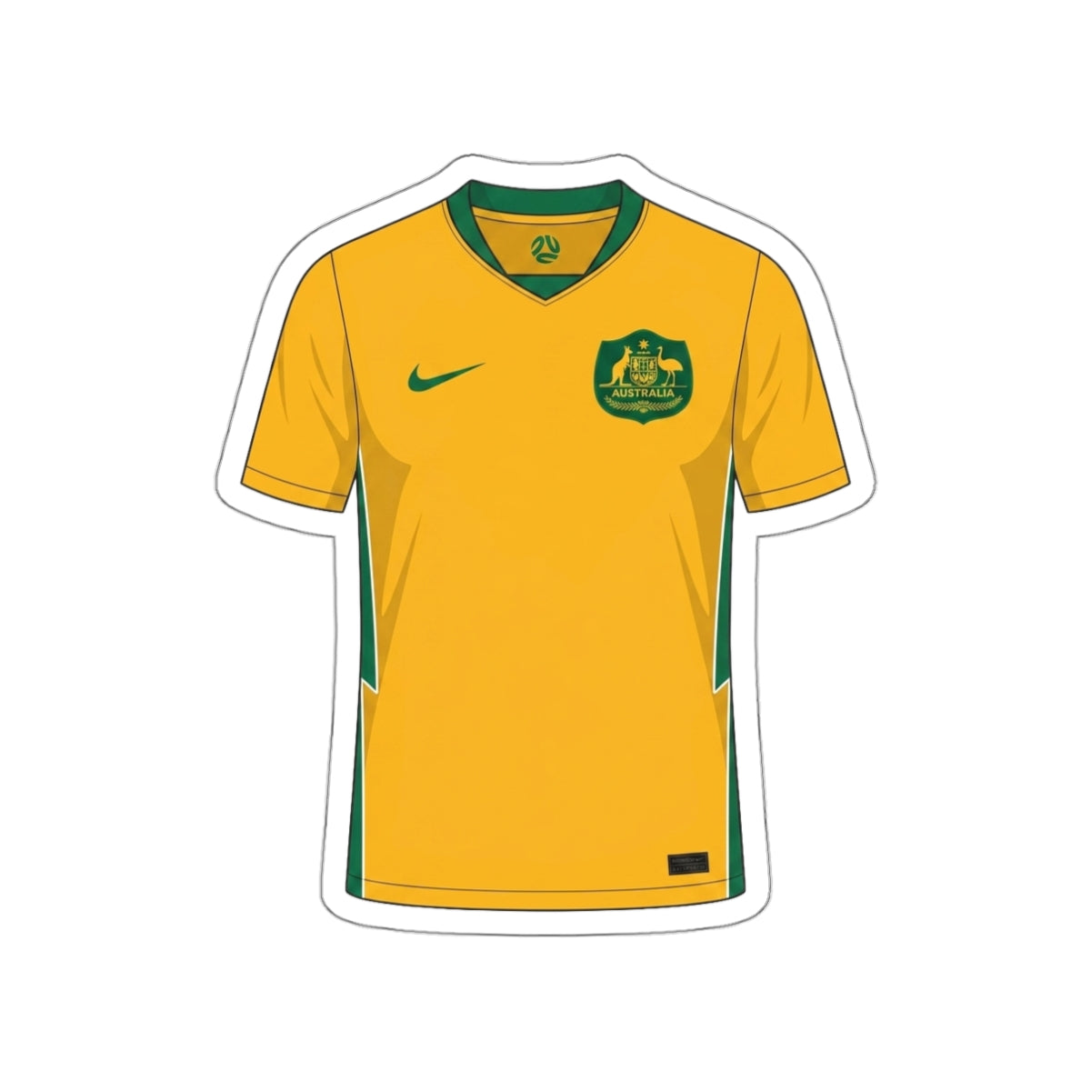 Australia 2026 Home Kit Die-Cut Sticker – Soccer Vinyl Decal