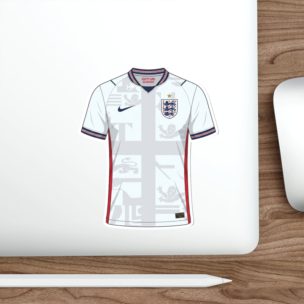 England 2026 Home Kit Die-Cut Sticker – Football Soccer Vinyl Decal