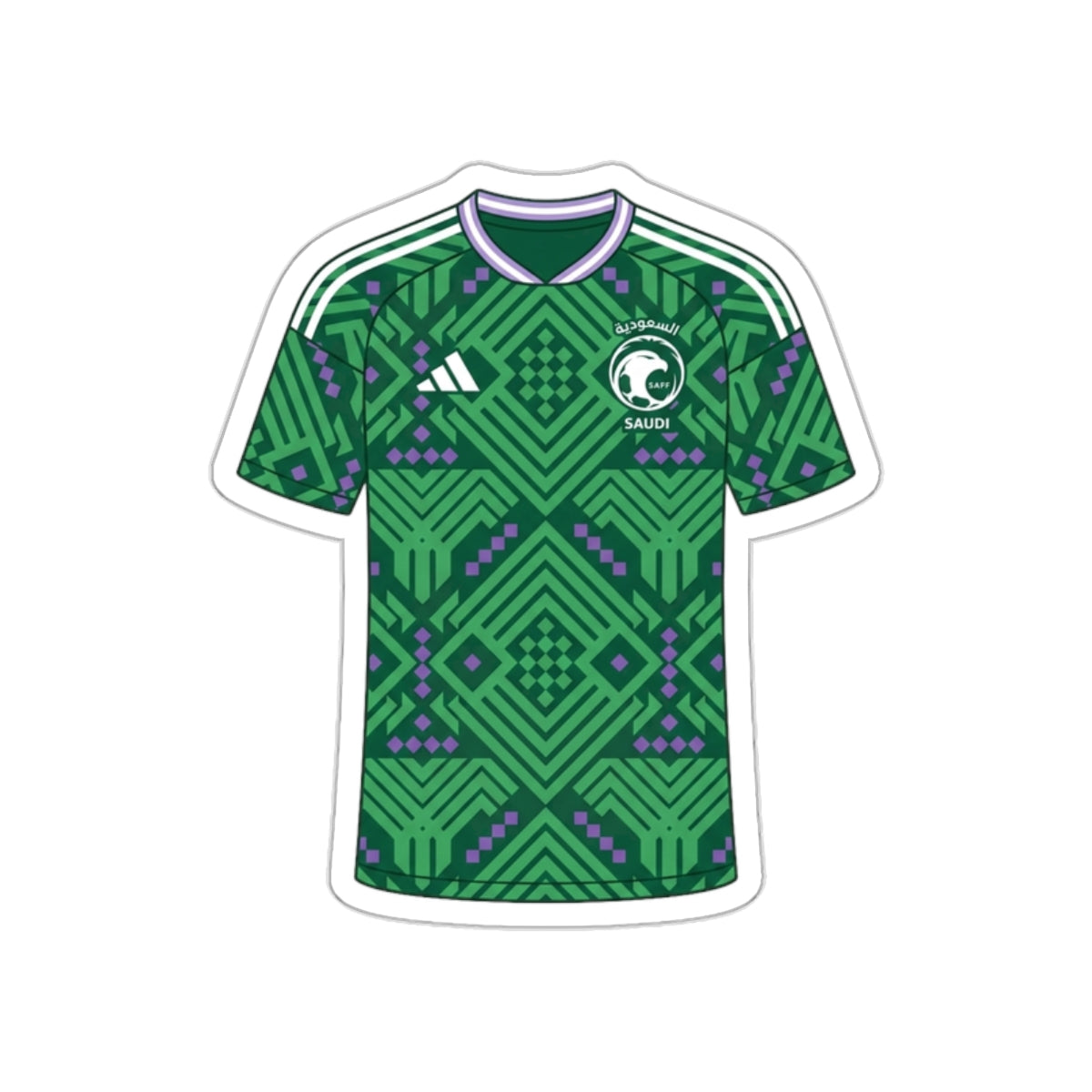 Saudi Arabia 2026 Home Kit Die-Cut Sticker – Football Vinyl Decal