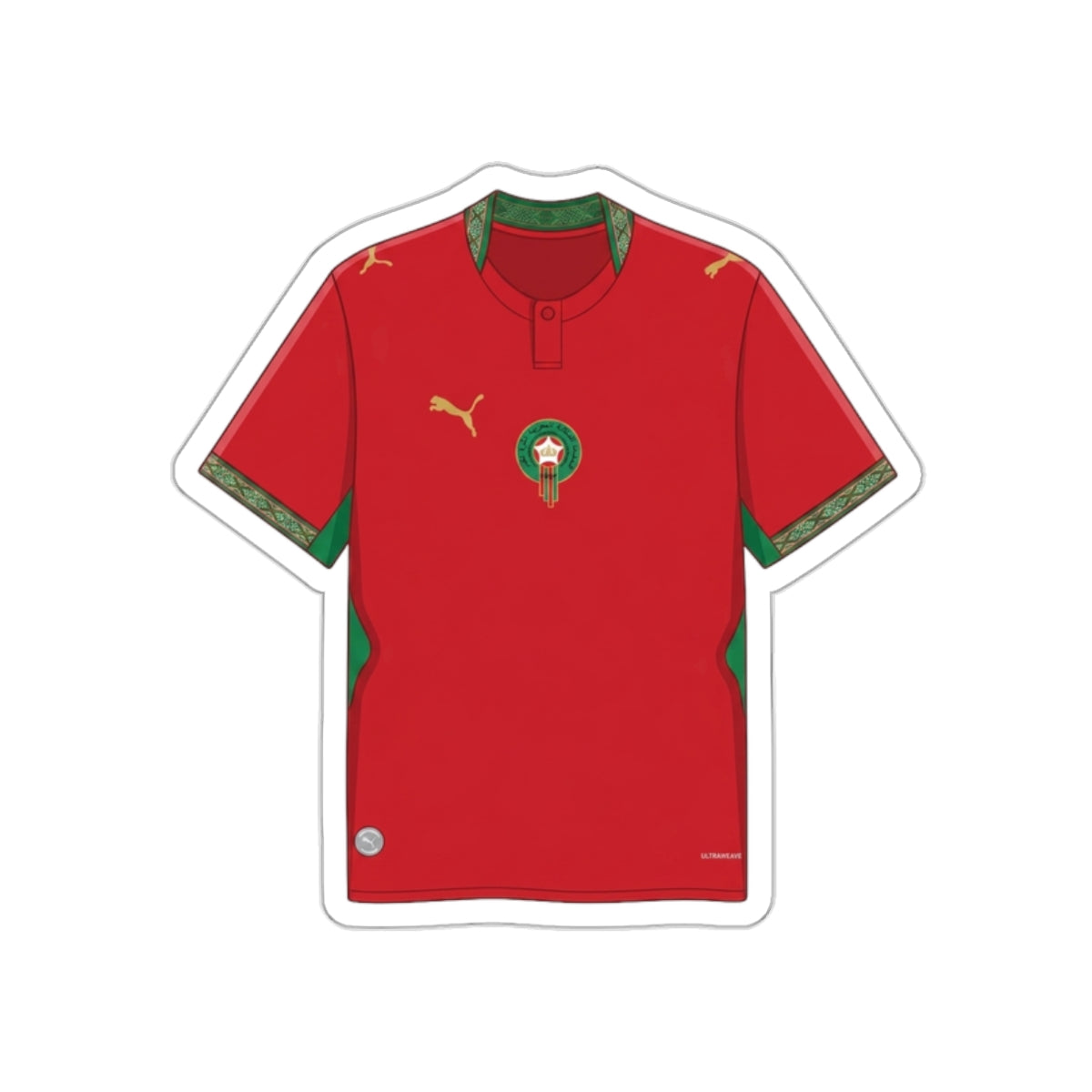 Morocco 2026 Home Kit Die-Cut Sticker – Football Vinyl Decal