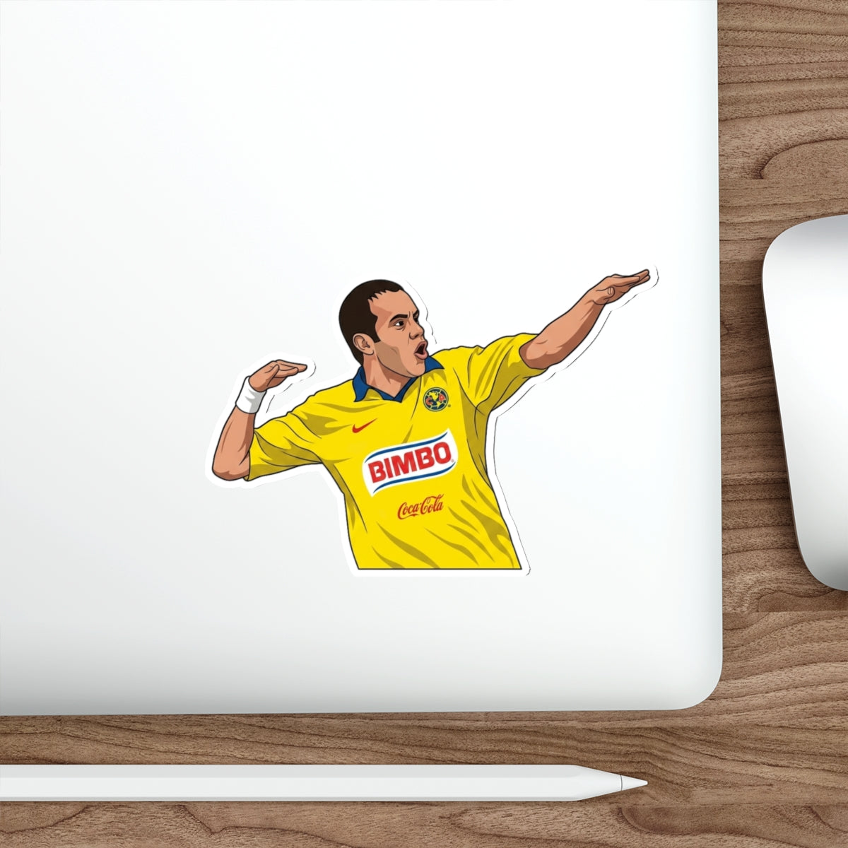 Retro Club América Cuauhtémoc Blanco Jersey Poster