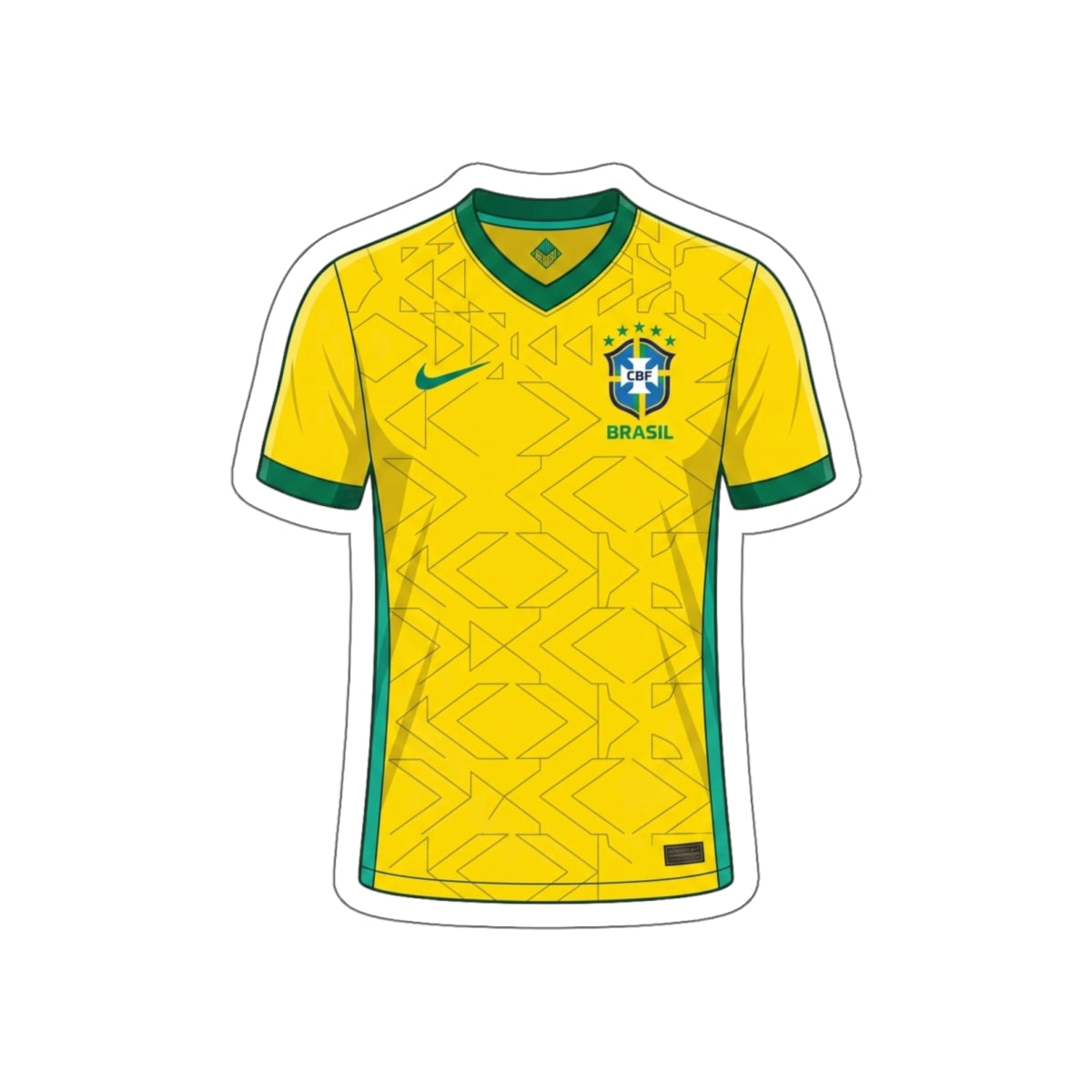 Brazil 2026 Home Kit Die-Cut Sticker – Football Vinyl Decal