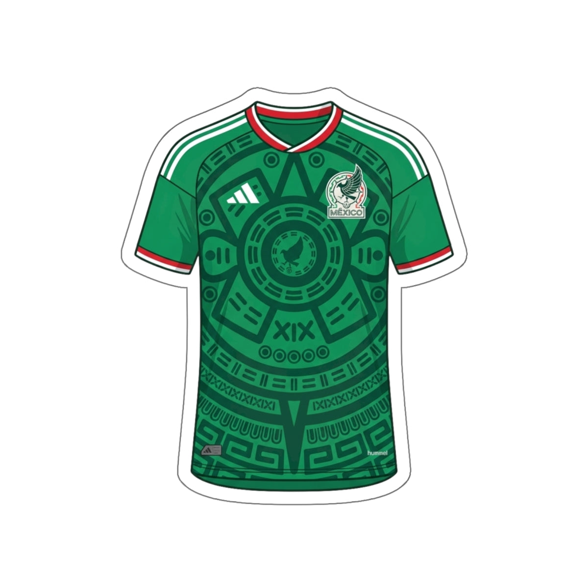 Mexico 2026 Home Kit Die-Cut Sticker – Aztec Design Football Decal