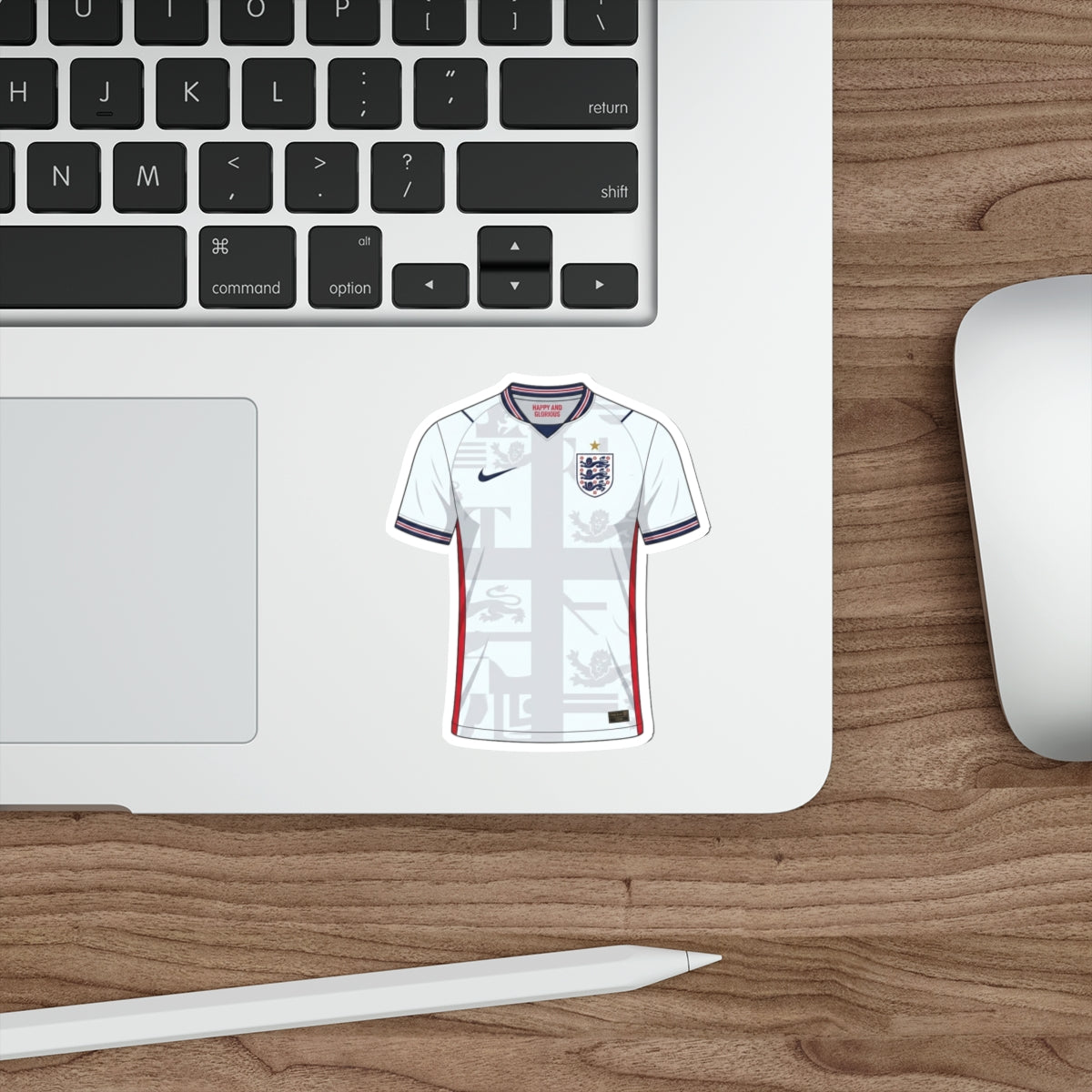 England 2026 Home Kit Die-Cut Sticker – Football Soccer Vinyl Decal