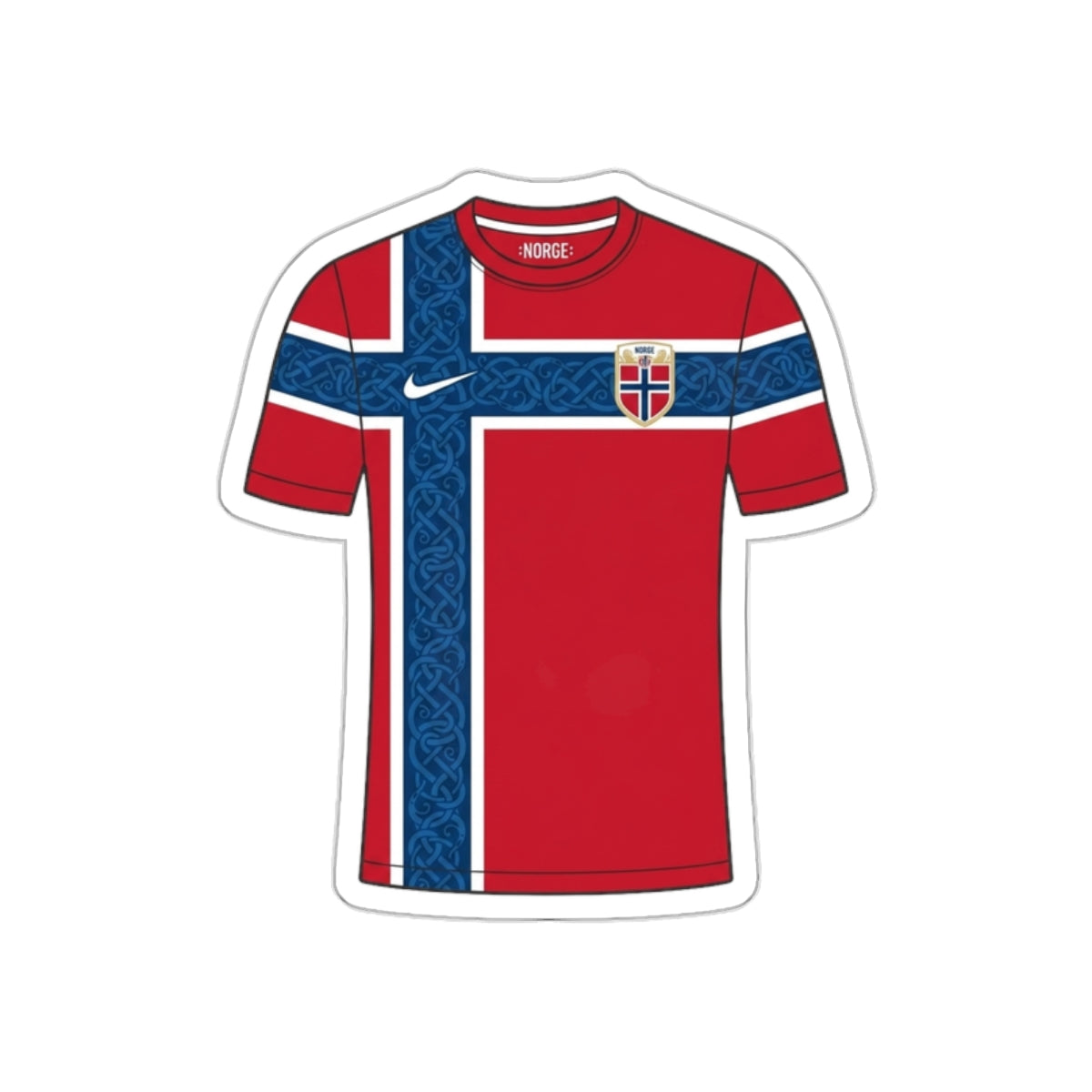 Norway 2026 Home Kit Die-Cut Sticker – Football Vinyl Decal