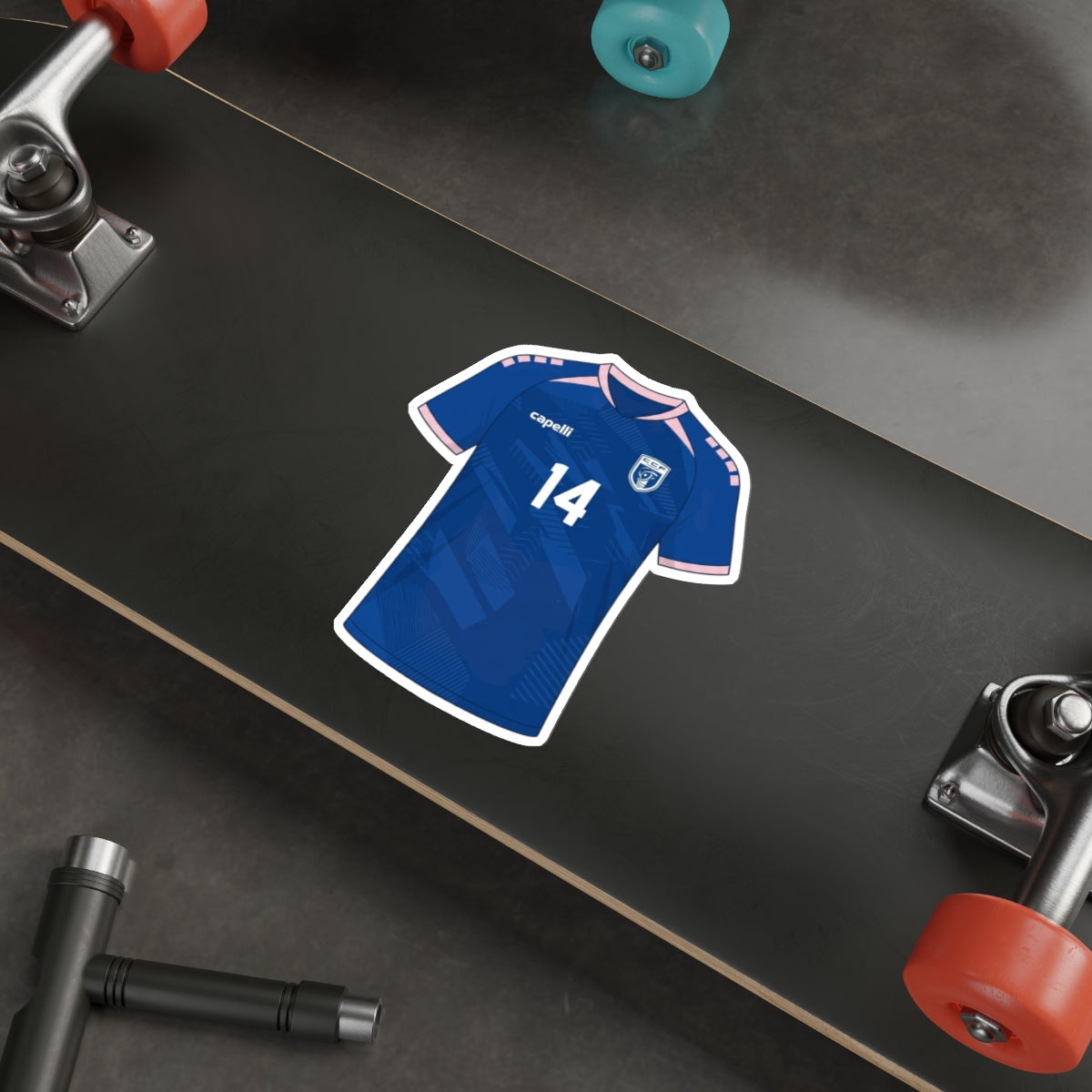 Cape Verde 2026 Home Kit Die-Cut Sticker – Blue Sharks Football Vinyl Decal